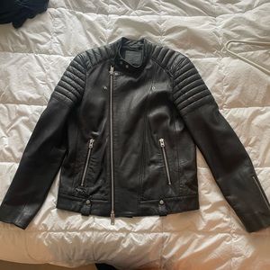 Men’s All Saints Leather Jacket - Large